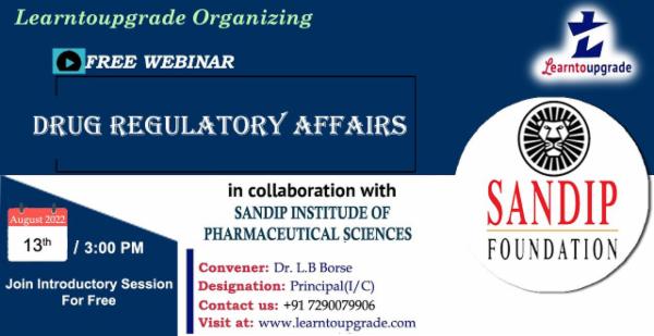 Free webinar on: Career in Drug Regulatory Affair cover