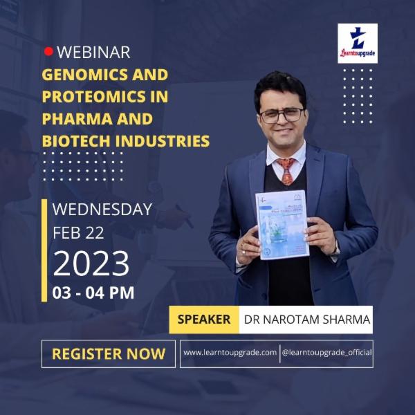 Genomics and Proteomics in Pharma and Biotech industries cover